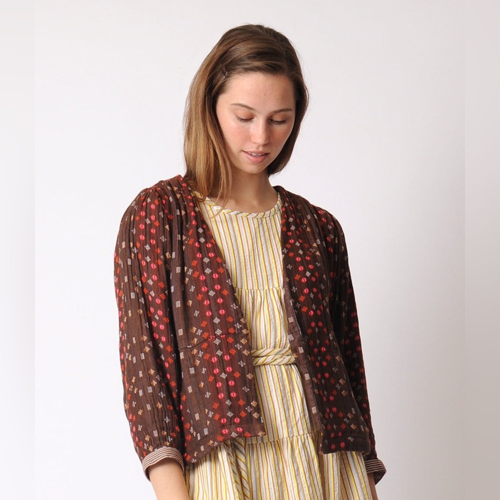 Ace & Jig Brown and Red Cardigan